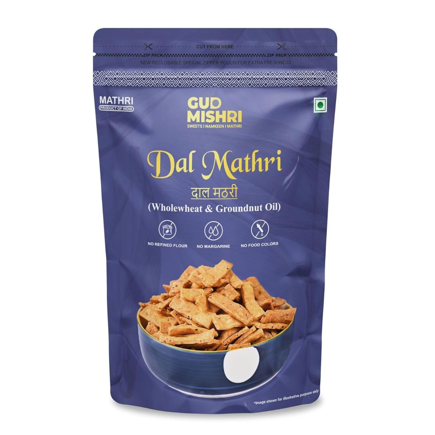 Gud Mishri Dal Aata Mathri 380 Gm | Whole Wheat Crispy Mathri Snack | Made in Groundnut Oil | No Refined Flour, No Margarine & No Food Colors | Traditional Indian Tea-Time Namkeen | Crunchy Festive Snack-image-17
