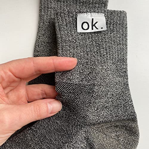 Ok. Grounding Socks Grey L - Faraday Earthing Socks Silver Conductive Socks With Grounding Technology - Protect Your Feet #TOP4