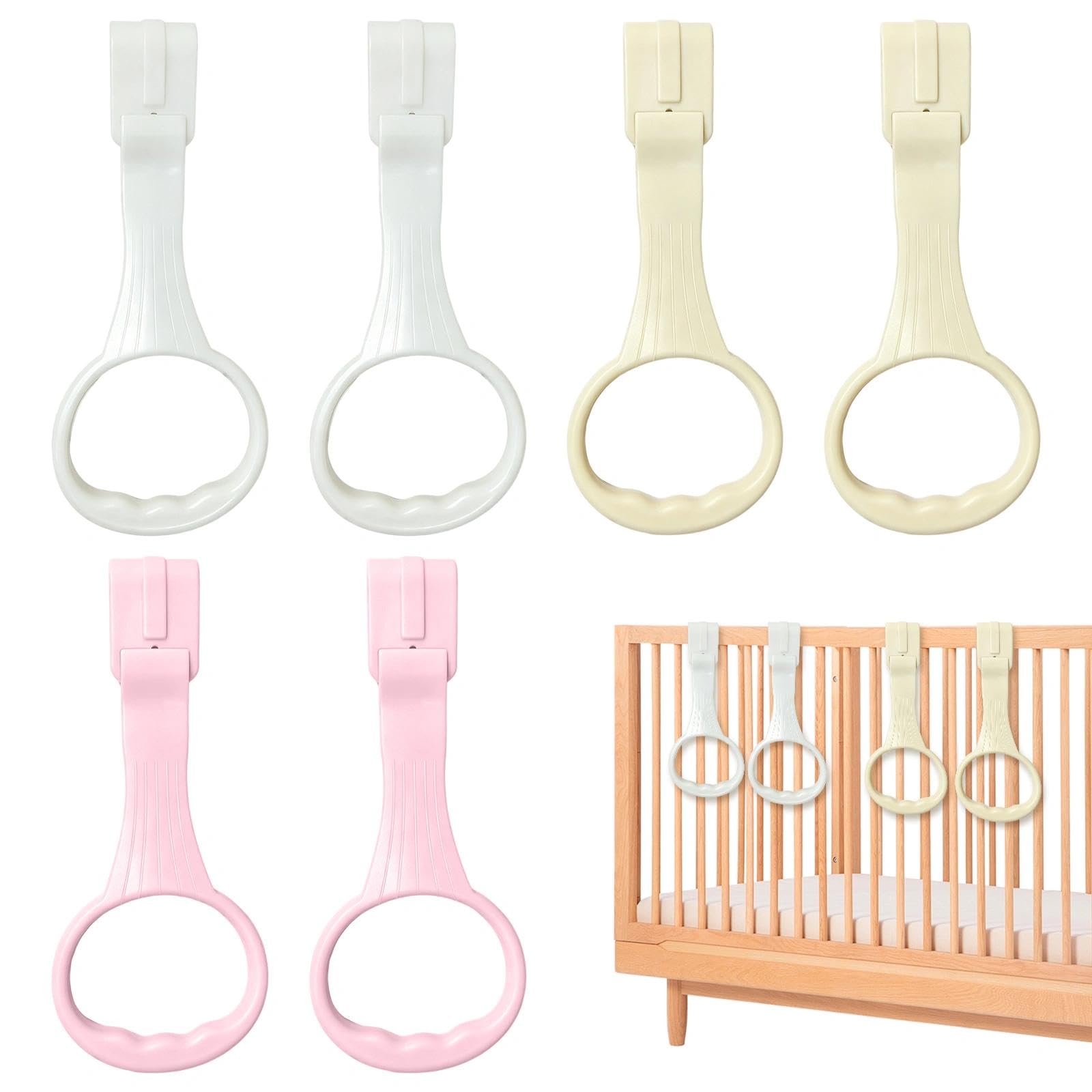 6 Pcs Baby Playpen Pull Up Rings, Stand Up Training Handles for Babies