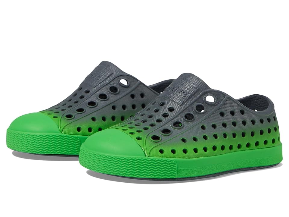 Native Shoes Kids Jefferson Ombre (Toddler/Little Kid) (Gravity Grey/Grasshopper Green/Gravity Grasshopper Ombre) Kid's Shoes INTERNATIONAL SHIPPING