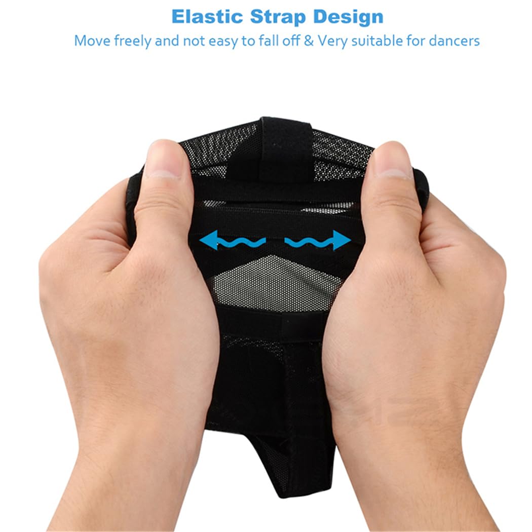 Pack De 2 Tangas De Ballet Para Antepié – Diseño Separador De Dedos, Microfibra Transpirable, Talla 37-38, En Negro Y Tono Piel