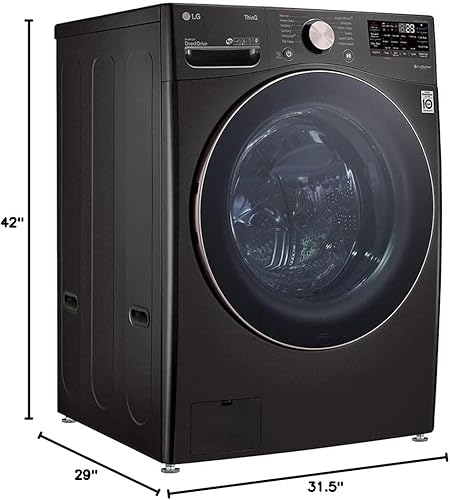 Miniatura 9 de LG WM4000HBA Lavadora inteligente de carga frontal de 4.5 pies cúbicos, máquina de lavandería de alta eficiencia con conectividad Wi-Fi, acero negro
