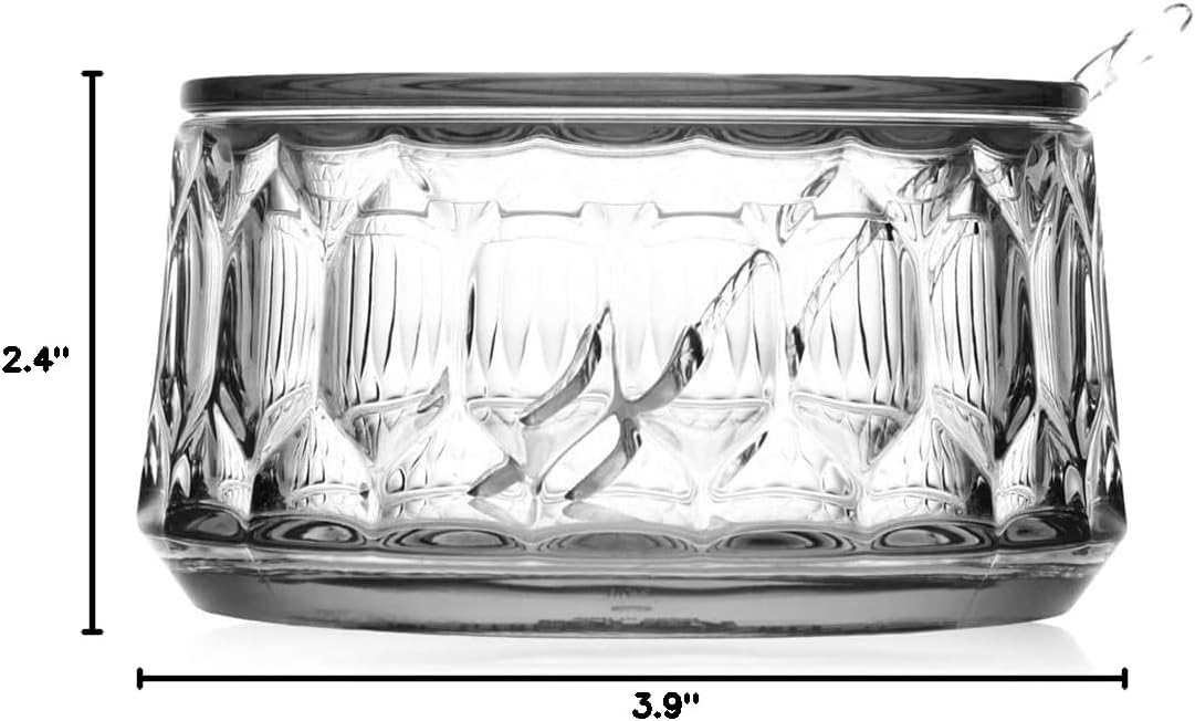 Kartell SFAC-K1583-B4 Crystal φ3.9 x H2.4 inches (10 x 6 cm) Jelly's Family Sugar Pot