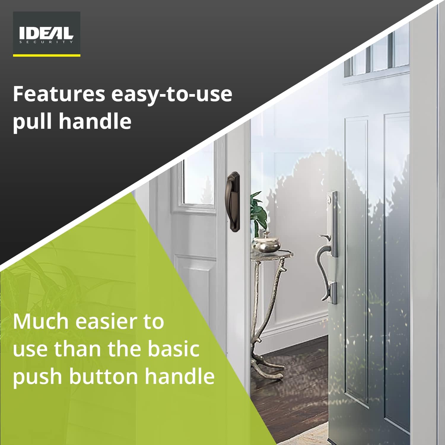 Ideal Security Door Handle with Keyed Deadbolt for Storm and Screen Doors, Oiled Rubbed Bronze (4-Piece Set)