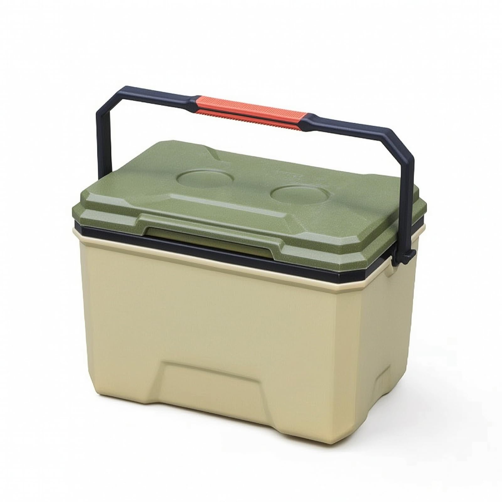 Kühlbox mit Tragegriff tragbar Isolierbox mit Becherhaltern isoliert Kühlbox Deckel für Wohnmobilbesitzer, Outdoor-Begeisterte, Camping, Picknick