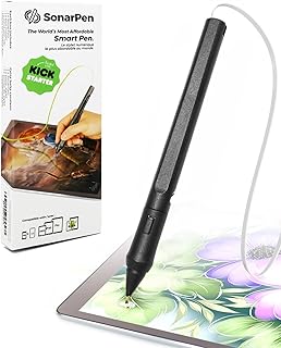 SonarPen - Pressure Sensitive Smart Stylus Pen with Palm Rejection and Shortcut Button. Battery-Less. Compatible with Apple iPad/iPhone/Android/Switch (White)