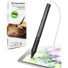 SonarPen - Pressure Sensitive Smart Stylus Pen with Palm Rejection and Shortcut Button. Battery-Less. Compatible with Apple iPad/Pro/Mini/iPhone/Android/Switch/Chromebook White