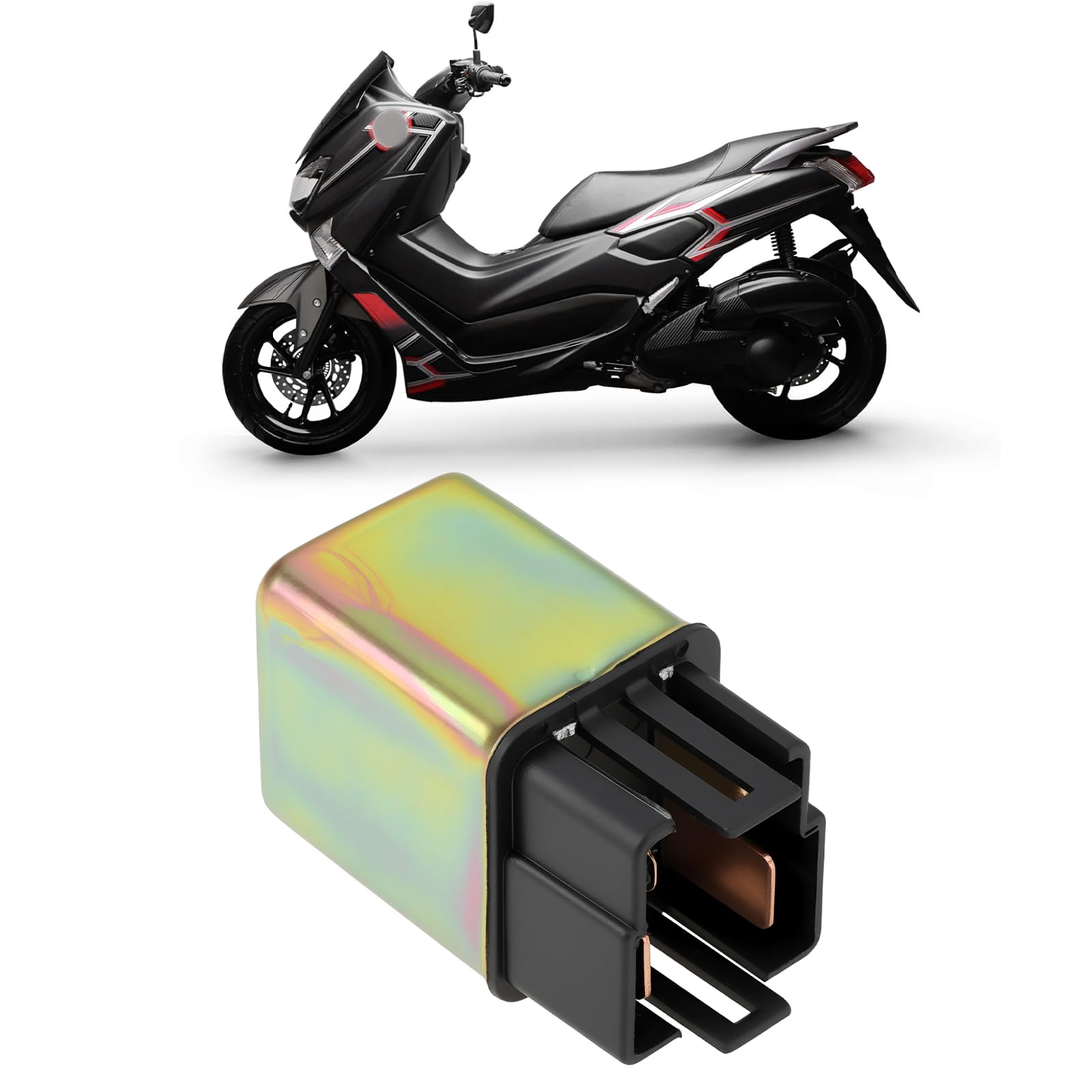 EMSea Solenoide de Relé de Arranque de 4 Pines 38501-GFM-901 38501-KPH-901 Compatible con Yamaha NMAX (GPD 125) 2015-2020
