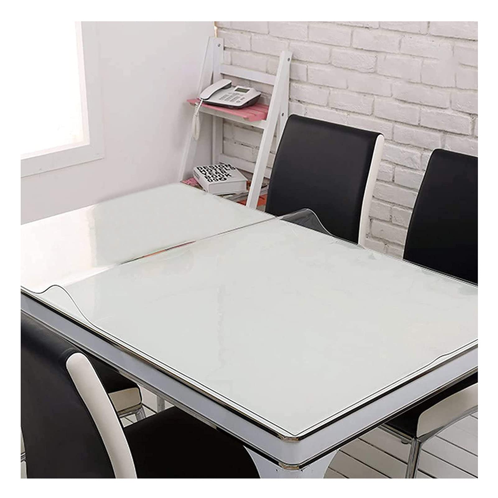TMGJShd RectáNgulo De Mantel De PVC Transparente De Cristal,Impermeable Resistente Al Calor Antideslizante Y Resistente Al Desgaste,Adecuado Para Escritorio (Grosor:2mm,Talla:50x210cm/19.7x82.7in
