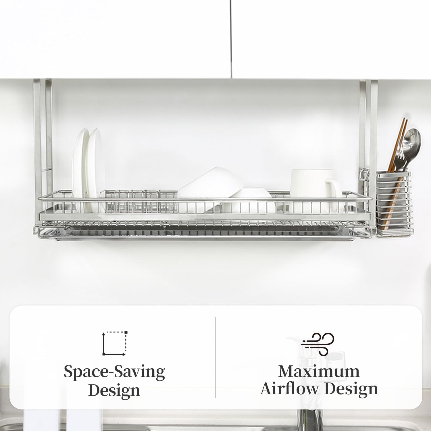 Attaching Dish Rack (Stainless Steel, 12.2" H x 31.9" W x 9.8" D (Model: 800))