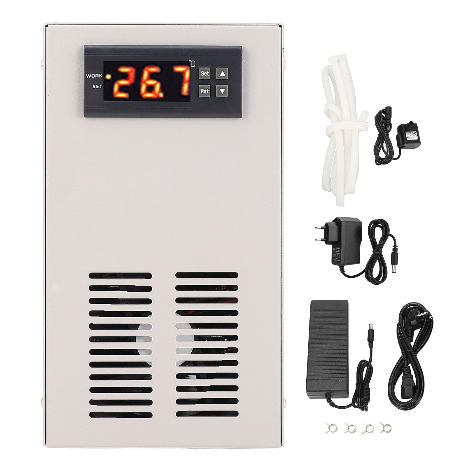 Enfriador de agua para acuario, enfriador de agua inteligente con wifi, pantalla digital, silencioso, temperatura constante, para tanque de peces de 20 l, adopta material de aleación de acero