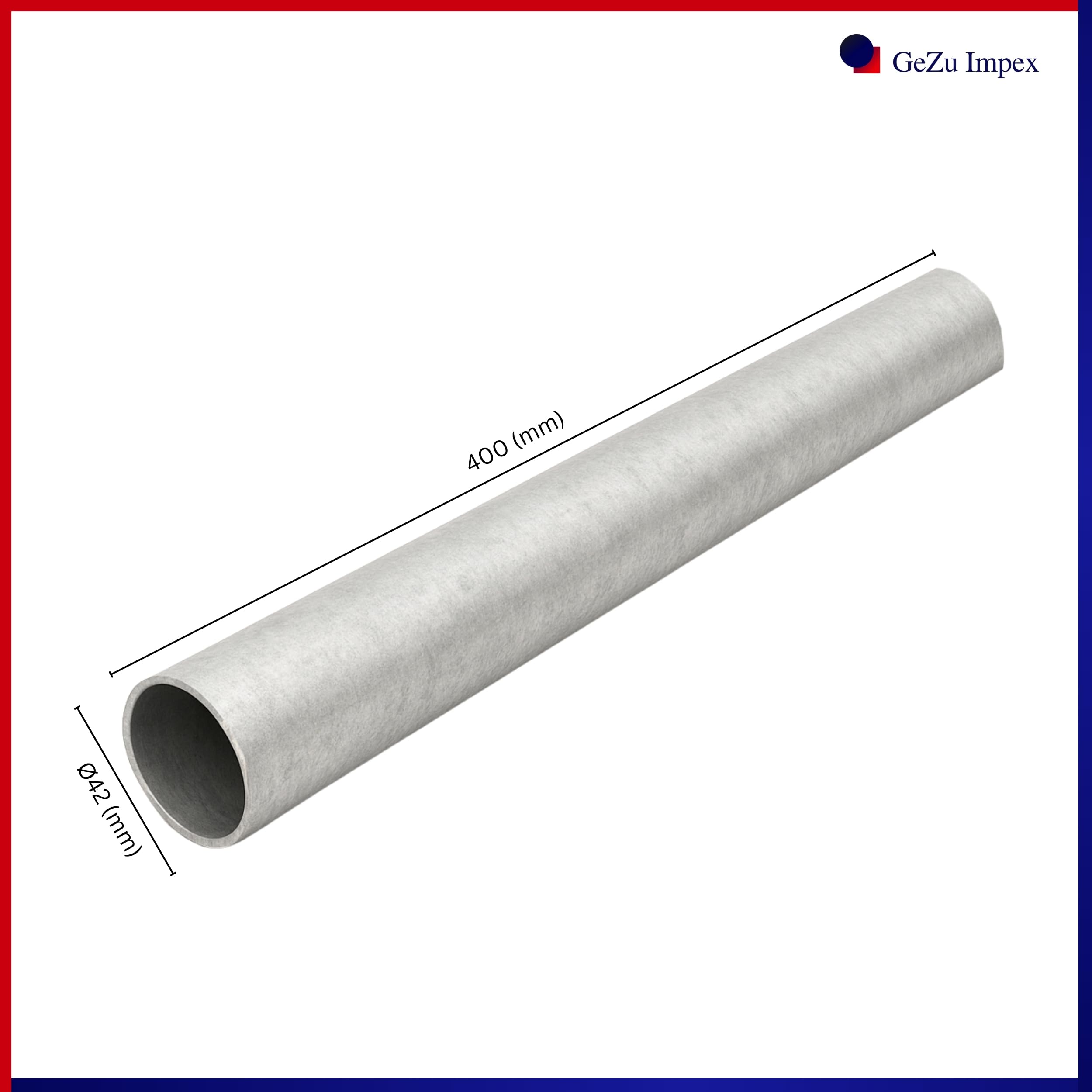 GeZu Impex Rura stalowa Ø42mm x 400mm zestaw 12 sztuk