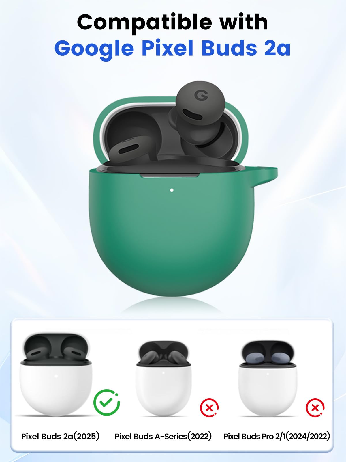 Amazon | Google Pixel Buds 2a ケース - ソフトシリコン保護カバー