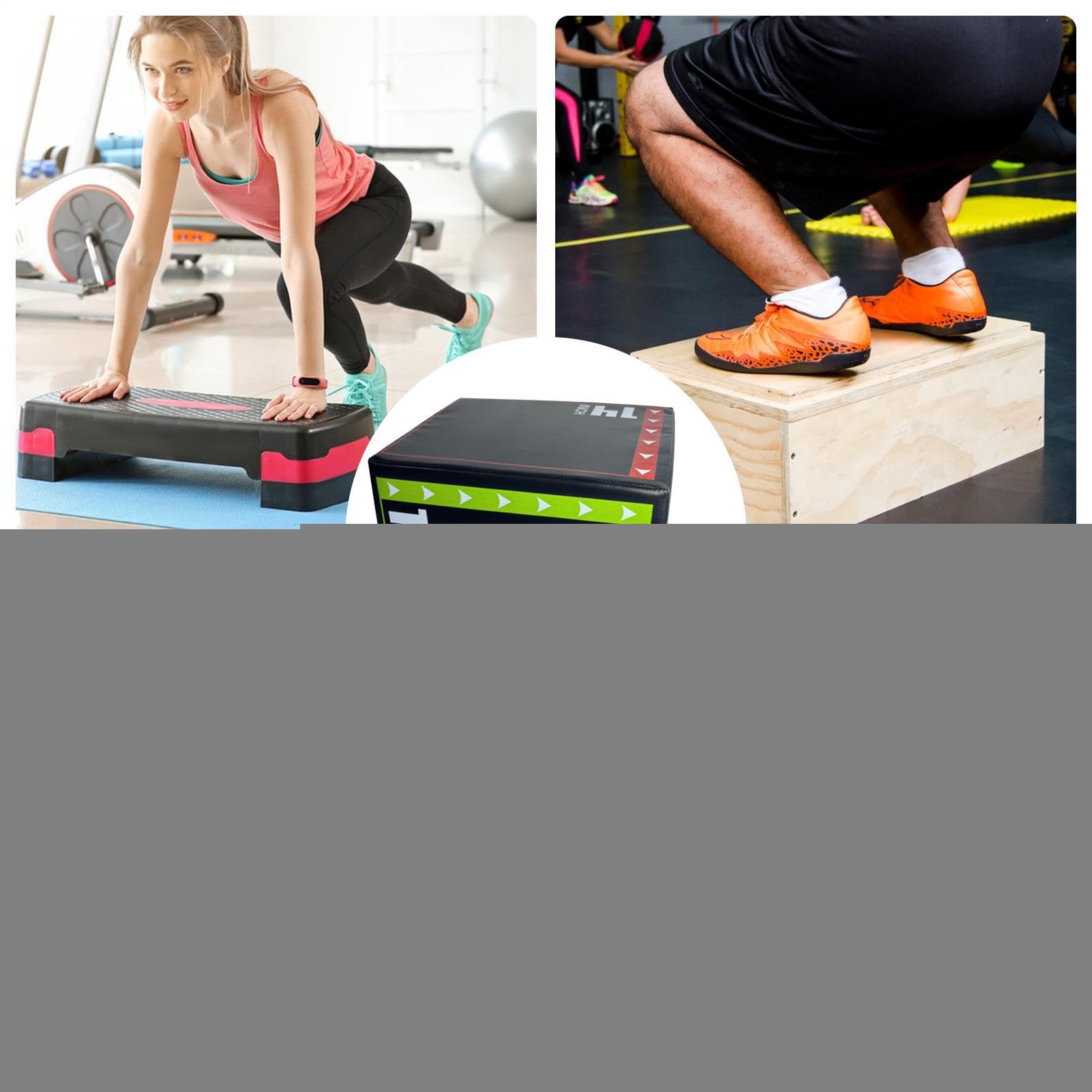 Box Plyo de Madera - Plataforma De Salto | Plyométrico Antideslizante | de ejercicio de salto de 13,78 Pulgadasasegurando la Estabilidad del Rendimiento Mejorado En Hogar Y Gimnasio