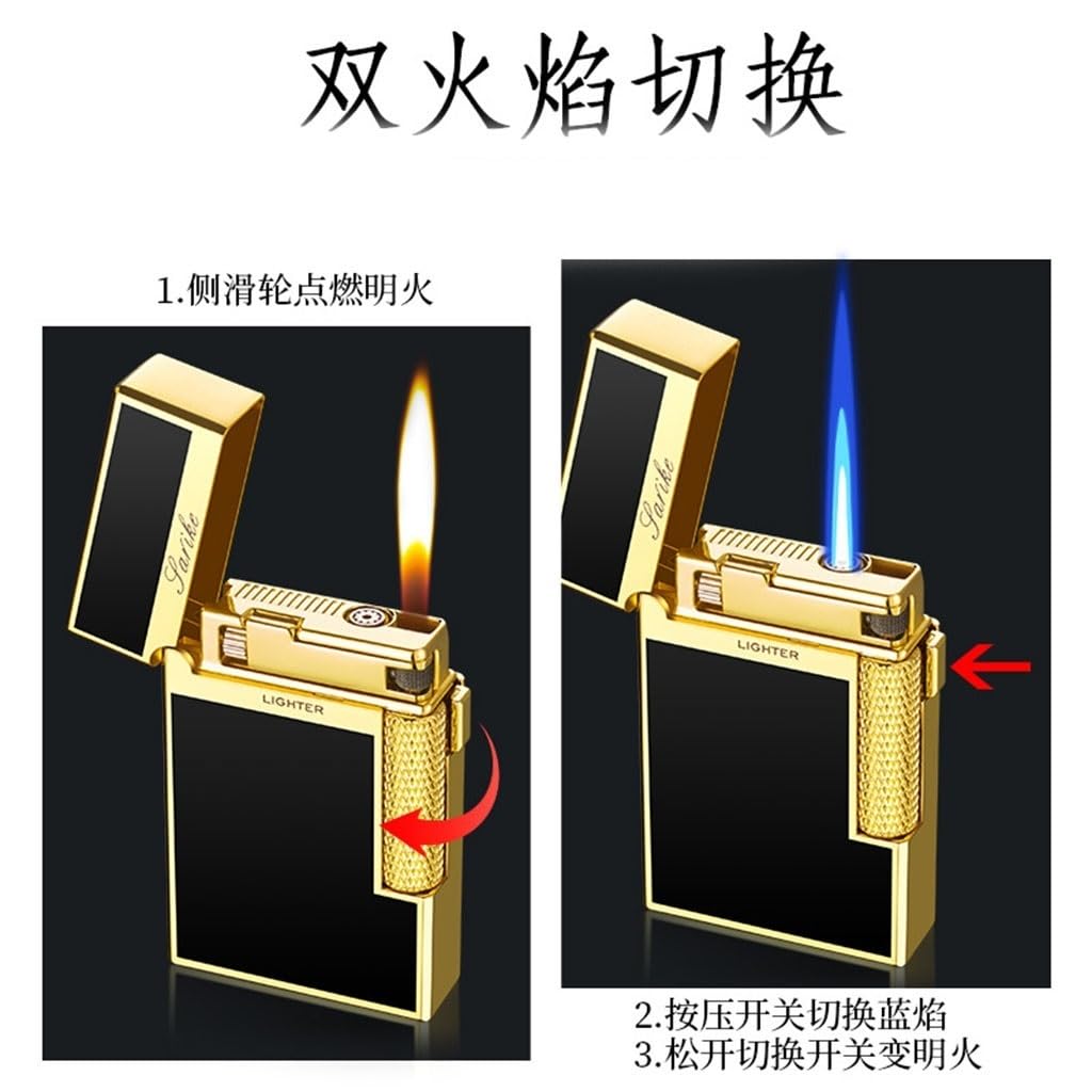Accendino con spada laser, accendino antivento a gas in metallo, accendino a torcia, accendino luminoso ricaricabile, accendino for barbecue, accendino gonfiabile da esterno (Color : Blue