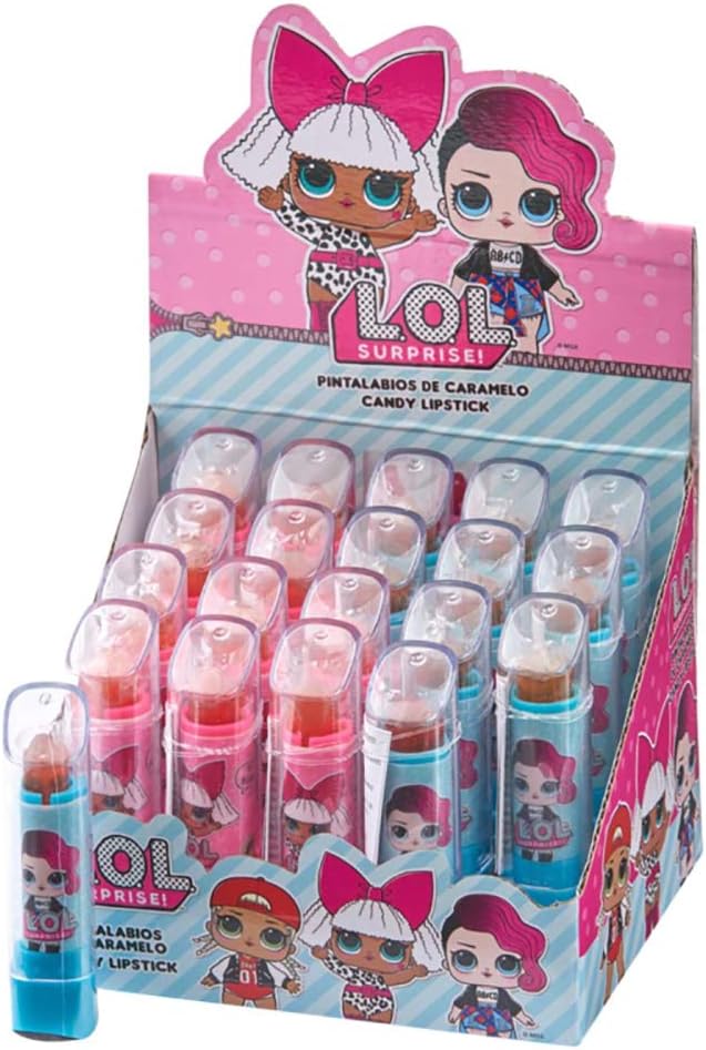 Cherish Her LOL Party Supplies - 20 x LIPSTICK LOLLY POPS - Party Bag Fillers Sweets Favours FULL DISPLAY JOB LOT BULK - Lollies