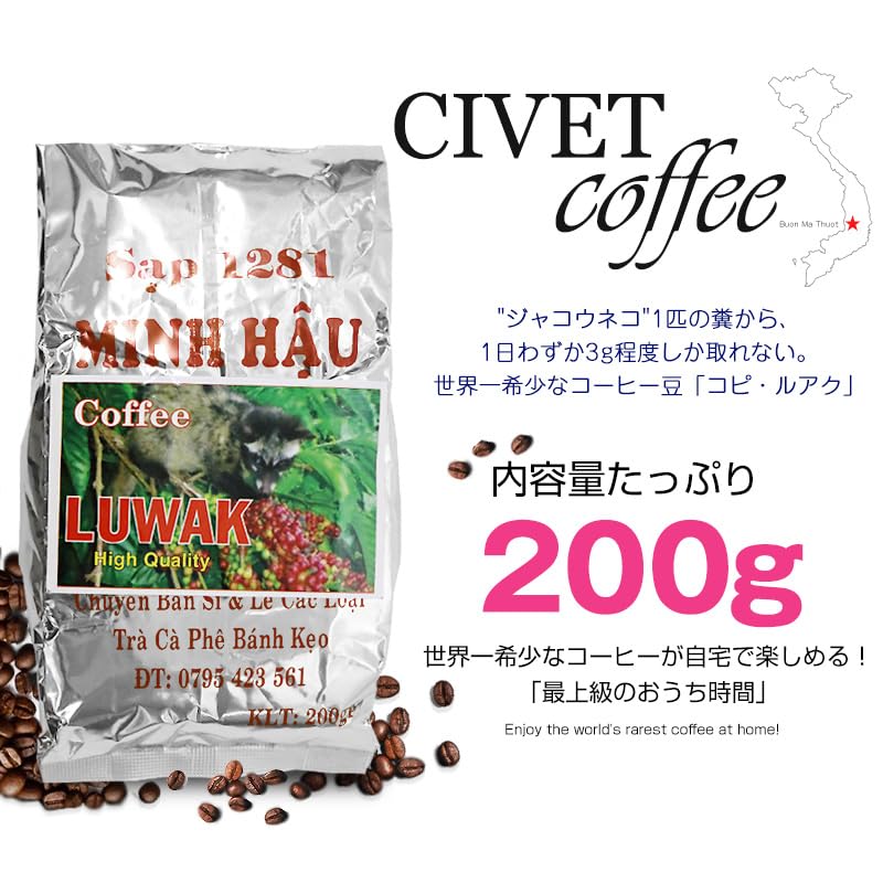 Amazon | ジャコウネココーヒー コピルアク ブレンド アラビカ種 豆