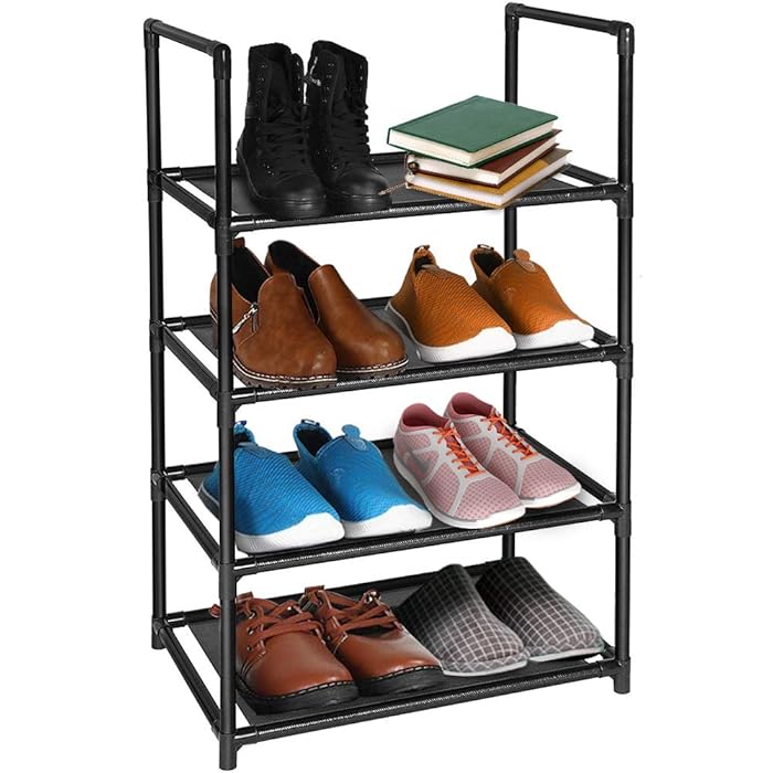 Buy barsone 4 Tier Small Shoe Rack, 68 Pairs Narrow Shoe Rack for
