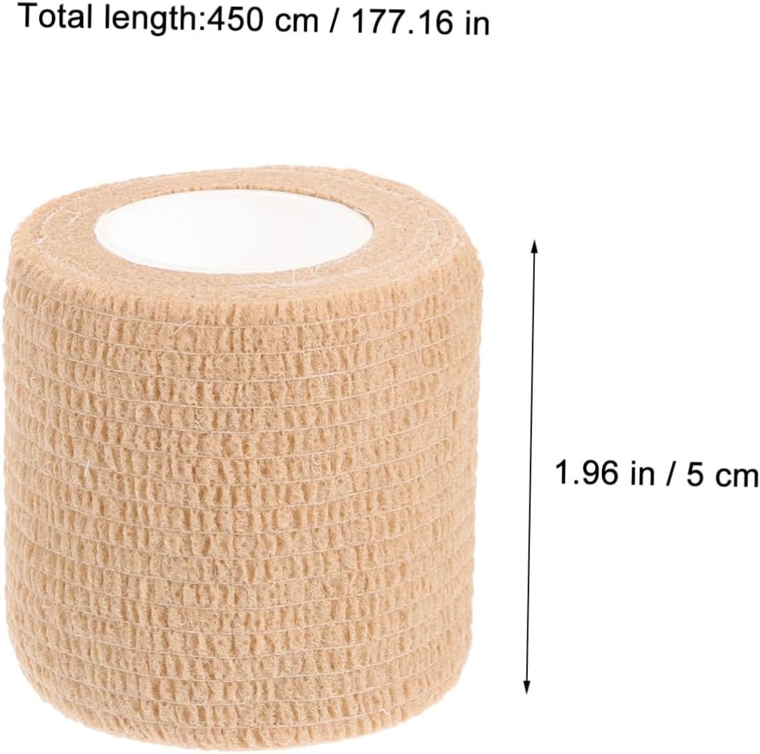 VALICLUD 6rolls Elastic Knee Bandages Self-Adhesive Sports Wraps for Wrist Breathable Easy to Tear Wide for Exercise First Aid