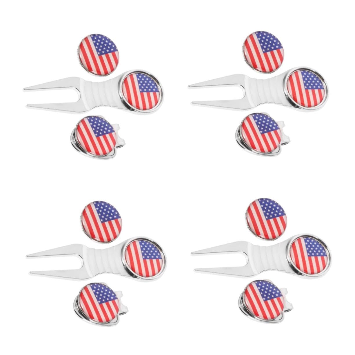 TOYANDONA Premium Golf Hat Clip Set Teiliges Tragbares Ballmarker und Divot Tool Verschleißfest Golfzubehör für Passionierte Golfer und für Väter