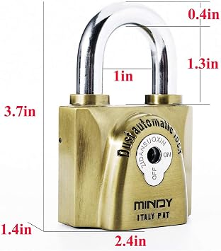 Mindy 60mm Heavy Duty Waterproof Keyed Padlock with 4 Keys