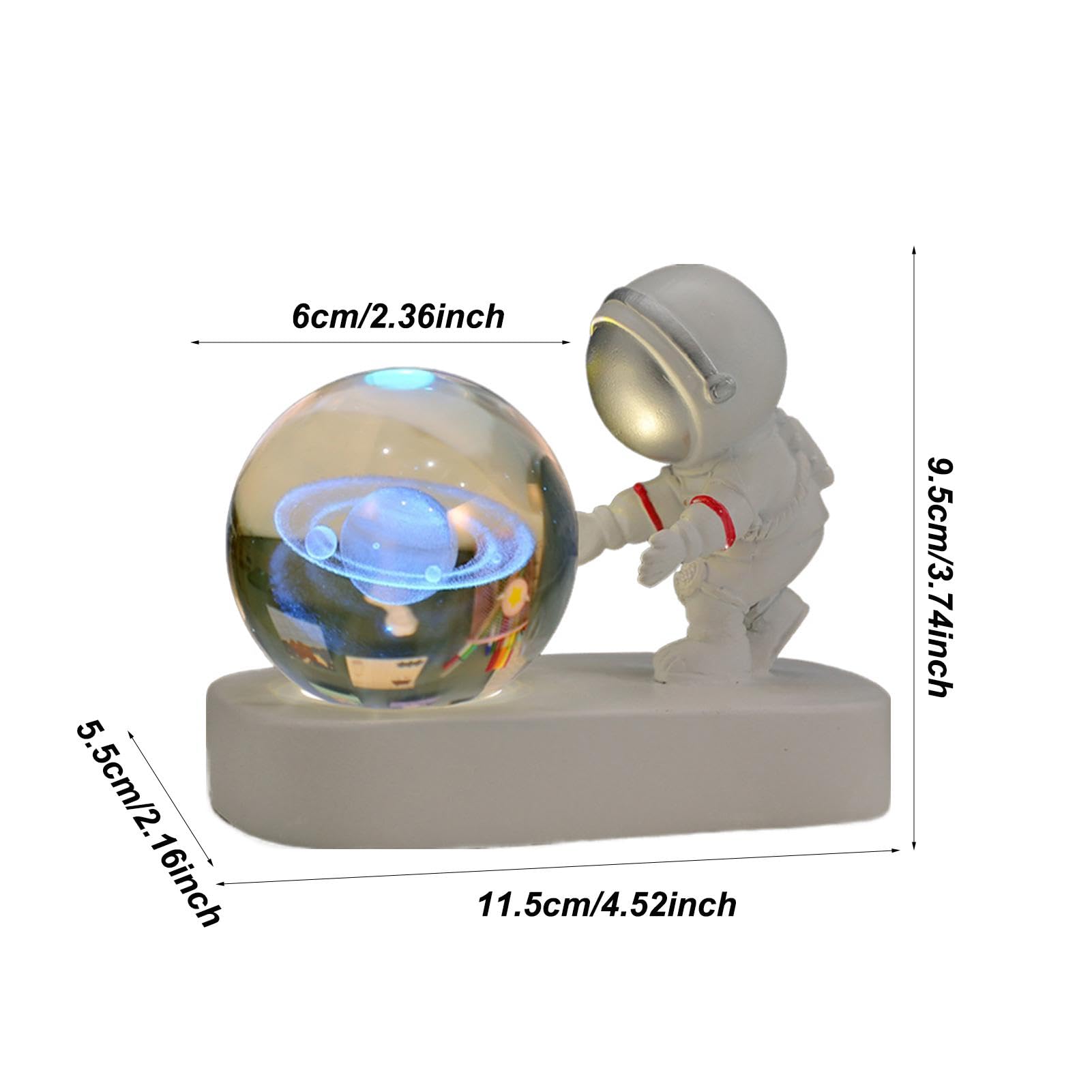 クリスタルボール 銀河 宇宙飛行士 インテリア ライト 3D typeC ガラス Amazon | FIRGDAZ(たひ) 3D 銀河クリスタル ボール、3D 宇宙飛行士