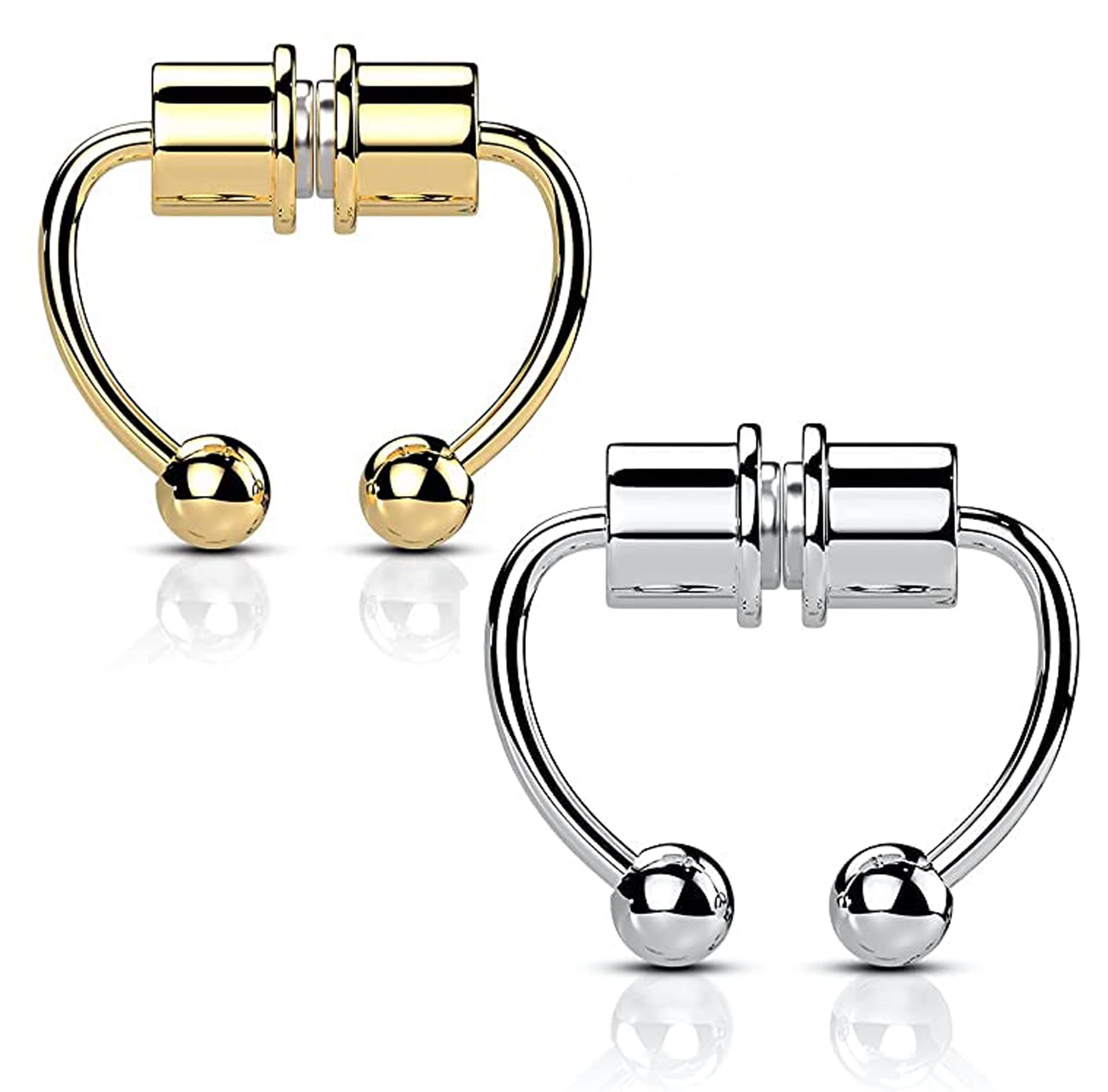 Via Mazzini Surgical Steel Clip-On No-Rusting Magnetic Punk Septum Clip For Men And Women (NR05089) 2 Pcs (B09M8PQR1T) Amazon Price History, Amazon Price Tracker