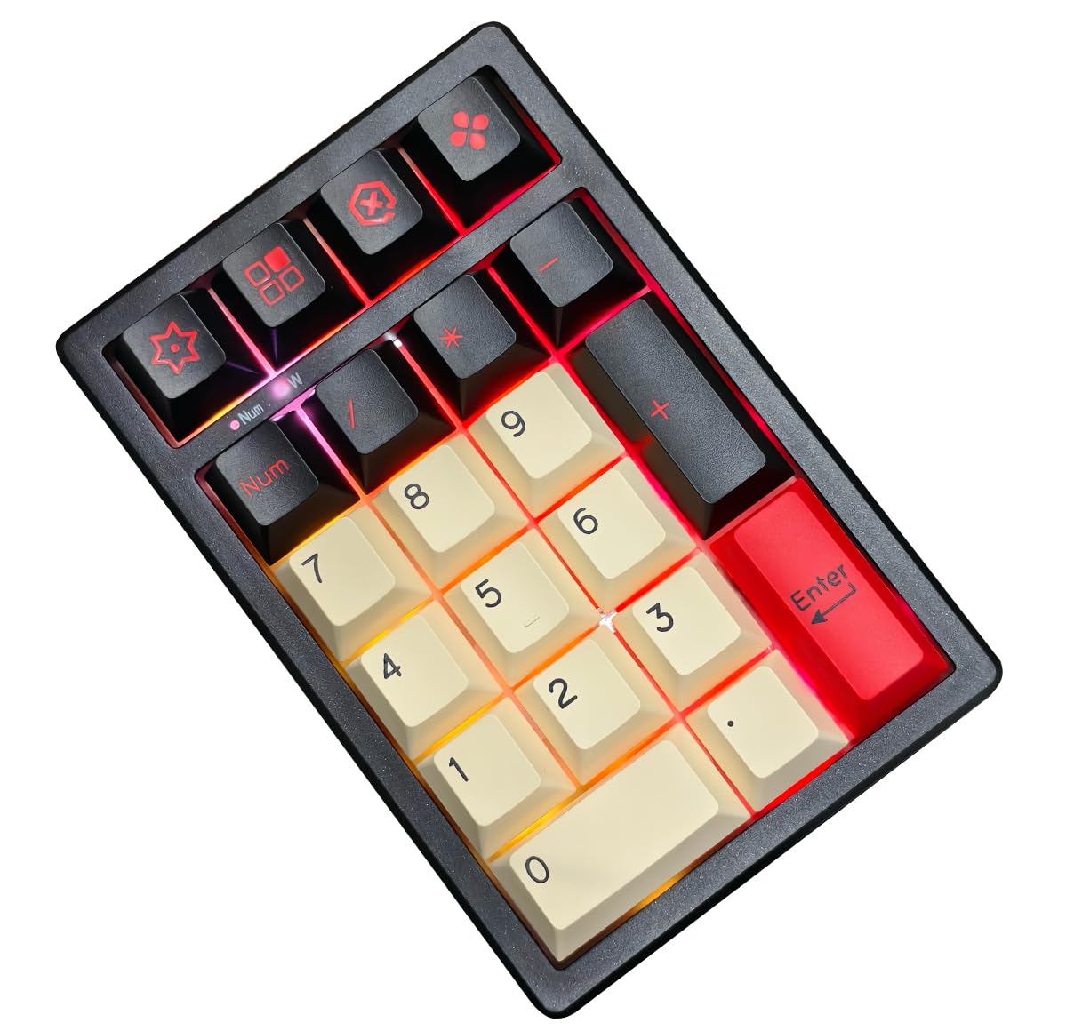 BOYI TD21 Hot Swap Numpad,21 Keys Mini Numpad Portable Keypad Bluetooth5.0/2.4G/Wired Number Pad Keyboard PBT Keycaps RGB Backlit Type-C Mini Keyboard