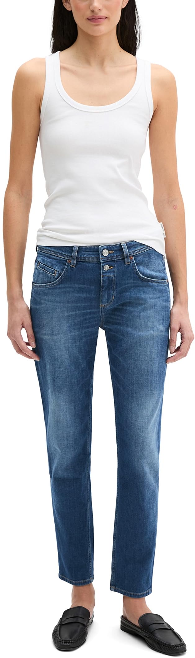 Marc O'Polo Jeans Model Theda Boyfriend Cropped mit Zwei Knöpfen