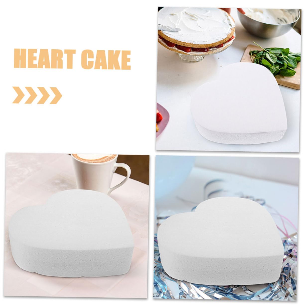 TOPBATHY Décorations Gâteaux Cœur Mousse Modèle Décoration Pâtisserie Accessoires Fête Outils Formation Gâteaux Décoratifs
