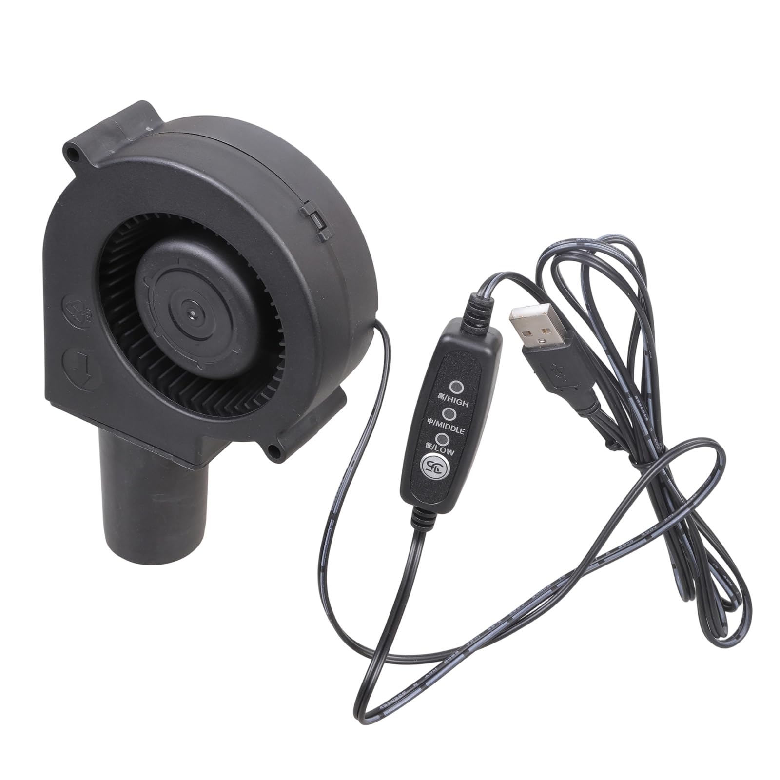 YHAILI Portable USB Powered Air Blower Fan 3800RPM For Outdoor Camping Barbecue Pit Flame Optimization