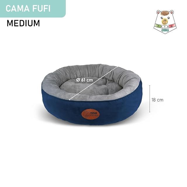Foto 2 de 6 de PATAM Cama para Perros y Gatos - Cama Redonda con Bordes Acolchados - Universal para Todas Las Estaciones