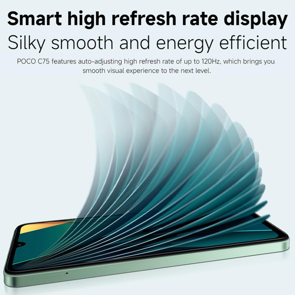 XIAOMI Poco C75 - Smartphone da 8+256GB, Schermo HD+ da 6,88" a 120 Hz, Medialek Helio G81, tripla fotocamera da 50 MP+2 MP, 5000 mAh (Glod, 8+256G)