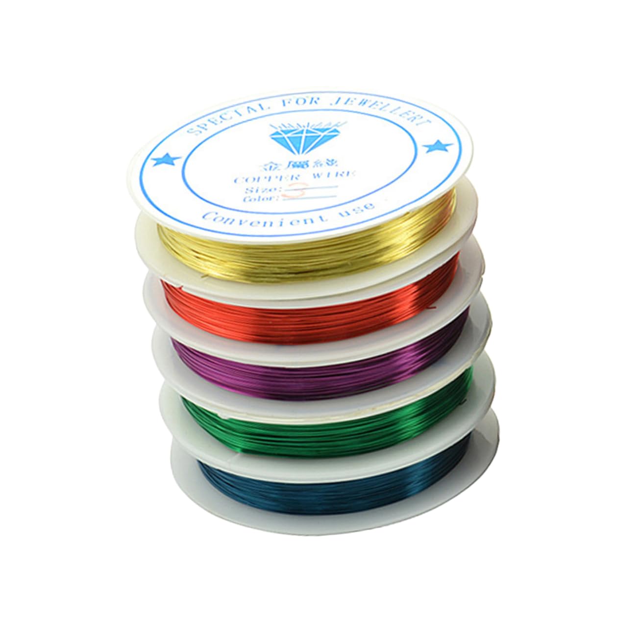 EXCEART 2 Set Di Filo Per Gioielli Artistici Da 0 5 Mm Di Filo Di Rame Flessibile Per Artigianato Per La Creazione Di Gioielli E Progetti Di Perline 5 * 2