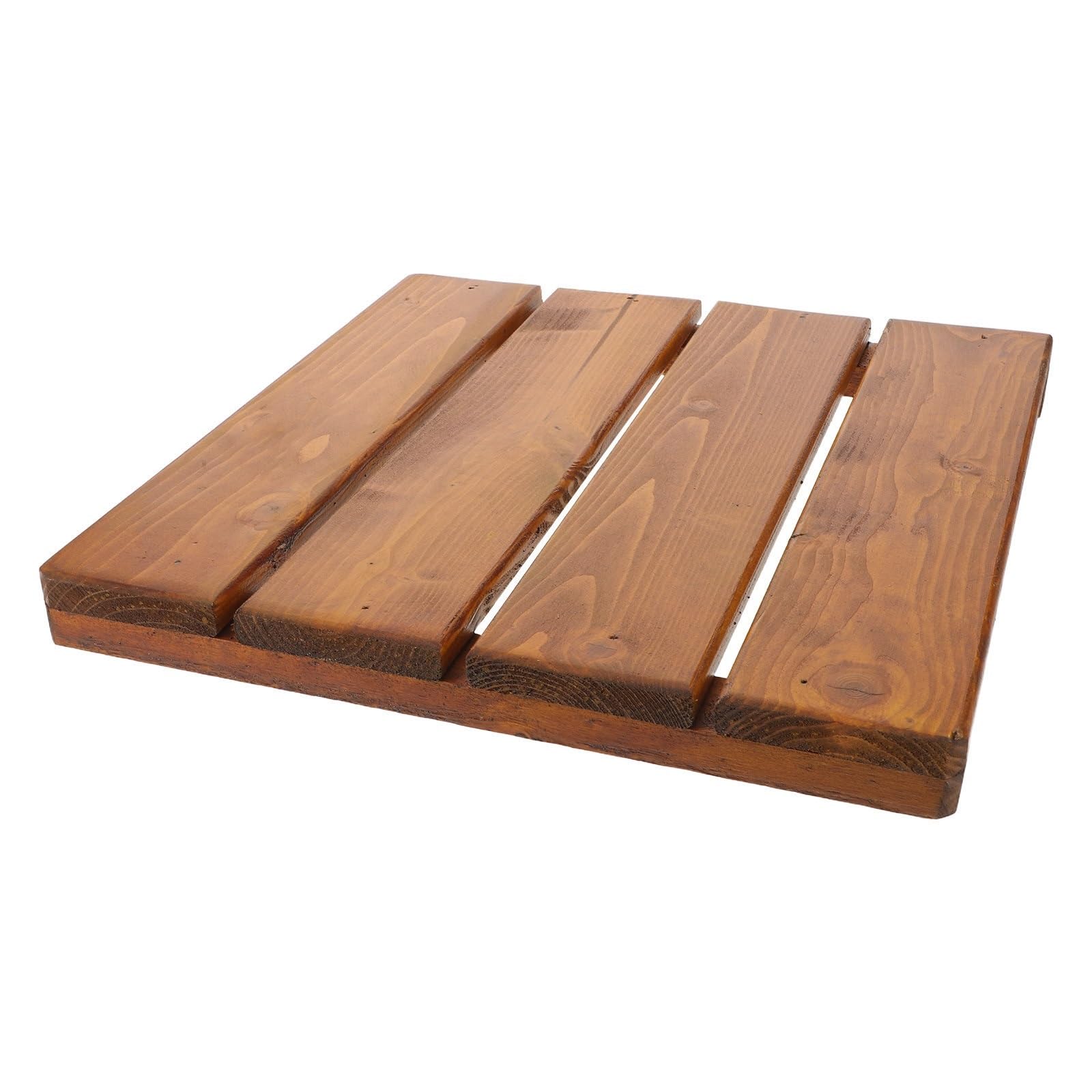Wooden Bathmat Bathtub Mat Wood Bath Quick Drainage Bathroom Rugs Floor Easy To Clean For Spa for Home