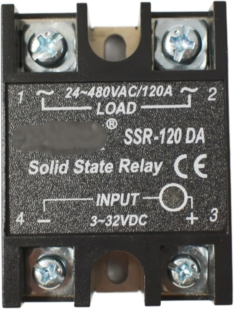 Control AC SSR Solid State Relay 220v Module 24-480VAC Load 3-32VDC Input 10A 25A 40A 50A 60A 80A 100A 120A(SSR-120DA (120A))