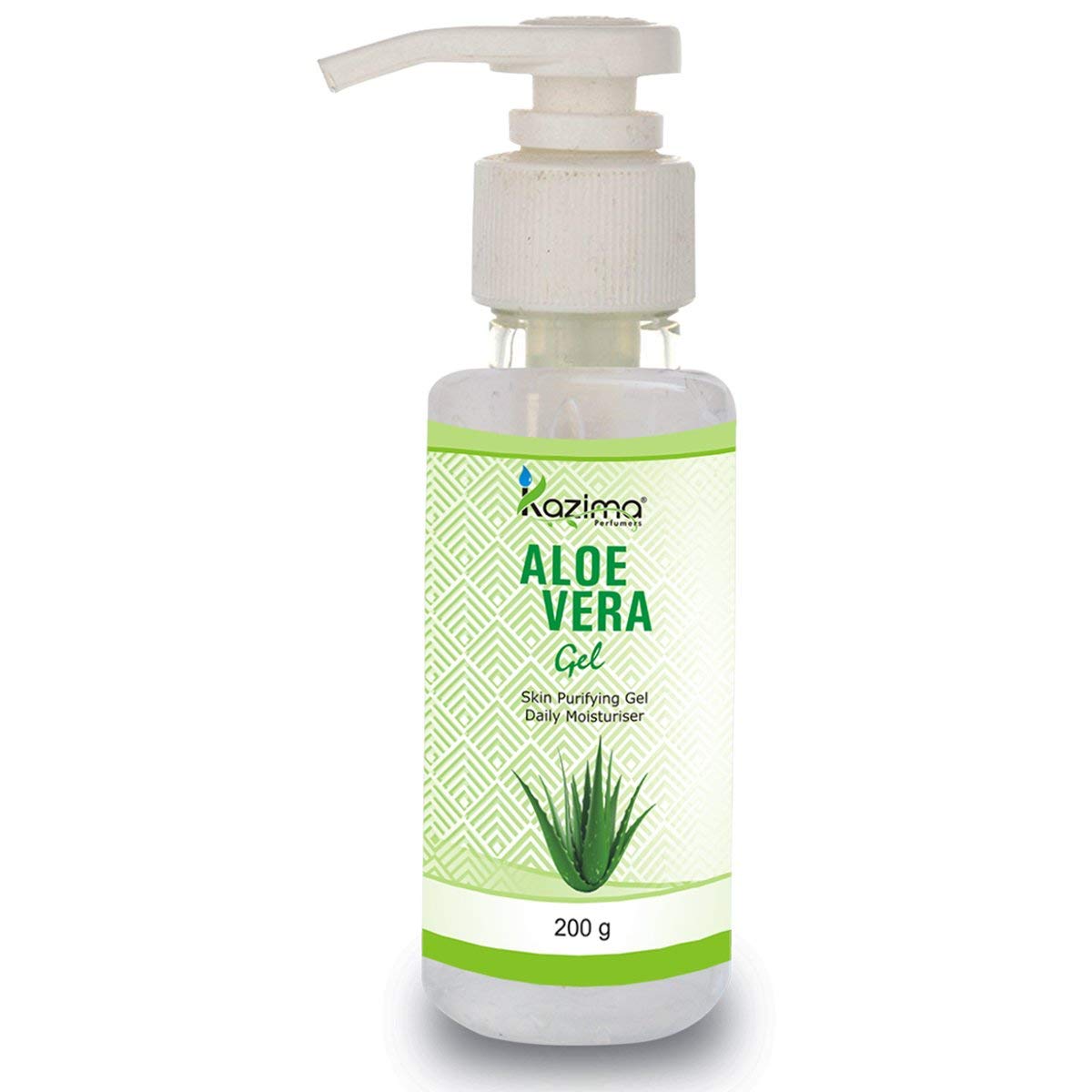 KAZIMA Aloe Vera Gel Raw - 100% Pure Natural Gel - Ideal for Skin Treatment, Face, Acne Scars, Hair care, Moisturizer & Dark Circles (200 Gram)