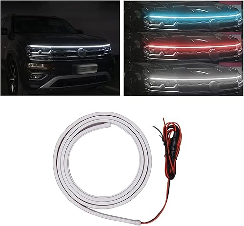 Kit de capó de arranque de escaneo dinámico 2023 tira LED exterior para automóvil tira de luz flexible para el capó del automóvil luces LED