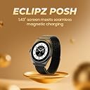 Toreto Eclipz Posh Smartwatch with 1.43" AMOLED Display, Bluetooth v5.3 Calling, 123 Sports Modes, IPX68 Waterproof, Always-On Display, Multiple Language Support–with Silicone & Metal Straps gallery image