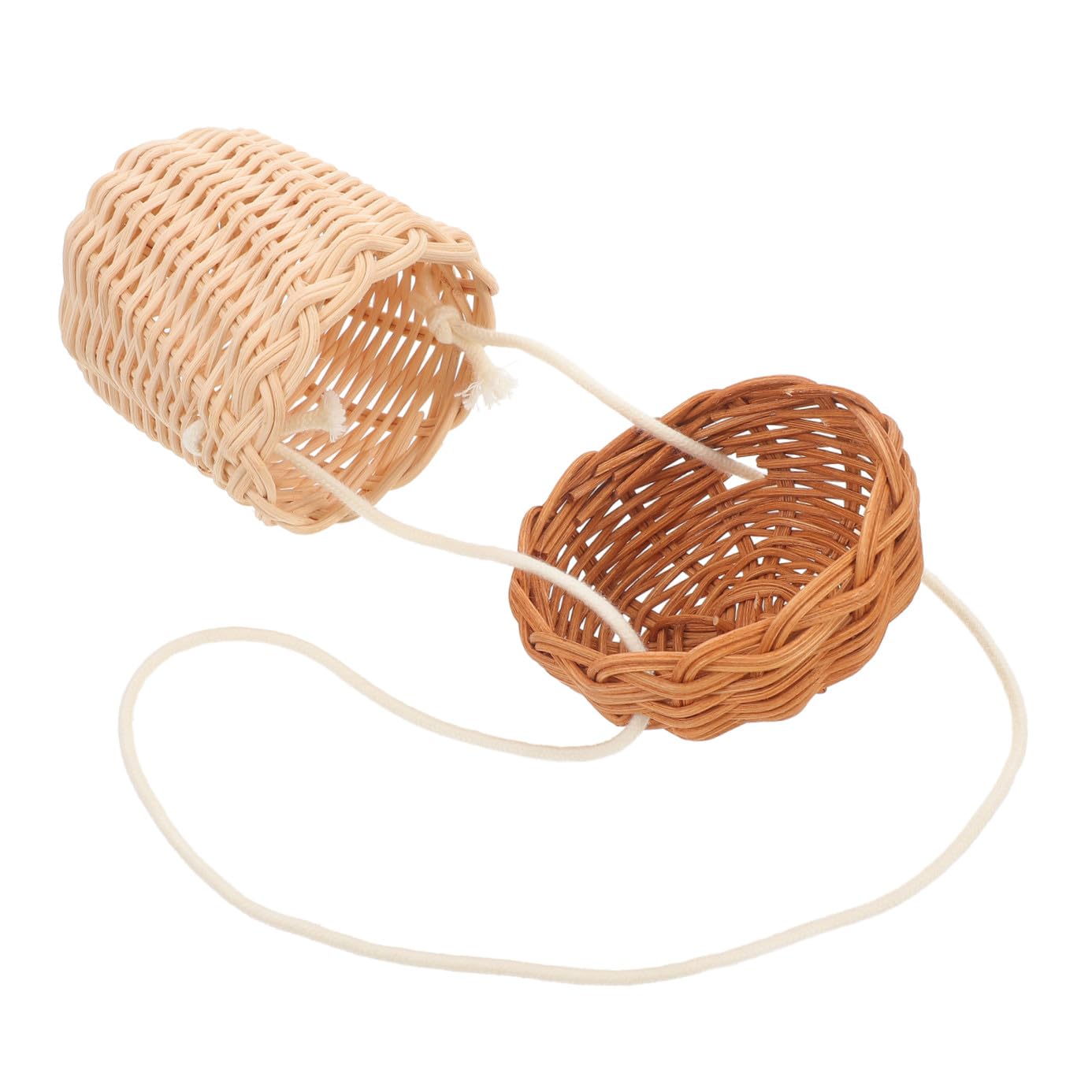 Panier bandoulière en rotin tressé léger pour ranger les petits trésors d'enfants