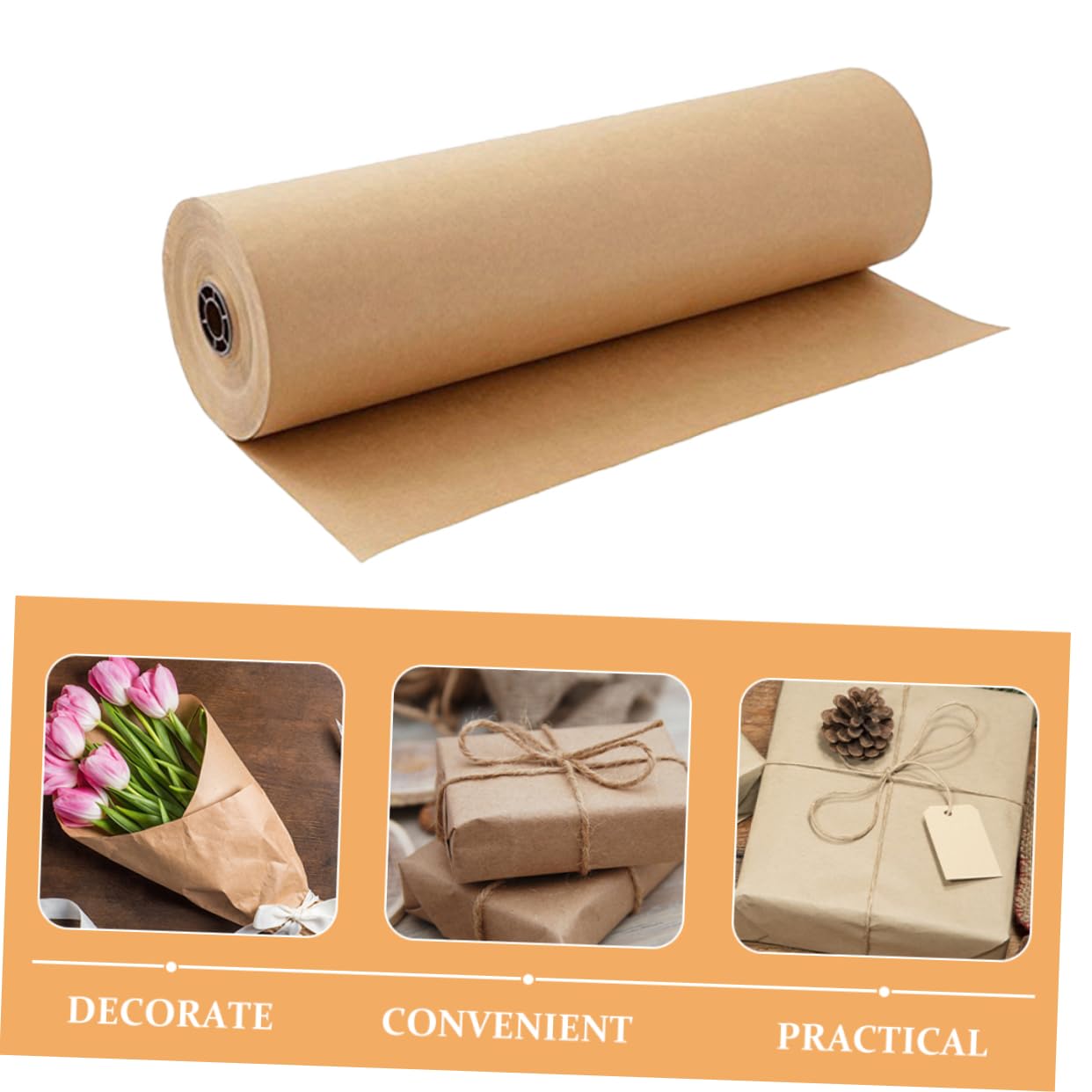 HAWILLOSCH 2er-pack Papierrollen – Geschenkpapier Packpapier Bastelpapierrolle Zum Verpacken Von Geschenken Für Projekte Festdekorationen