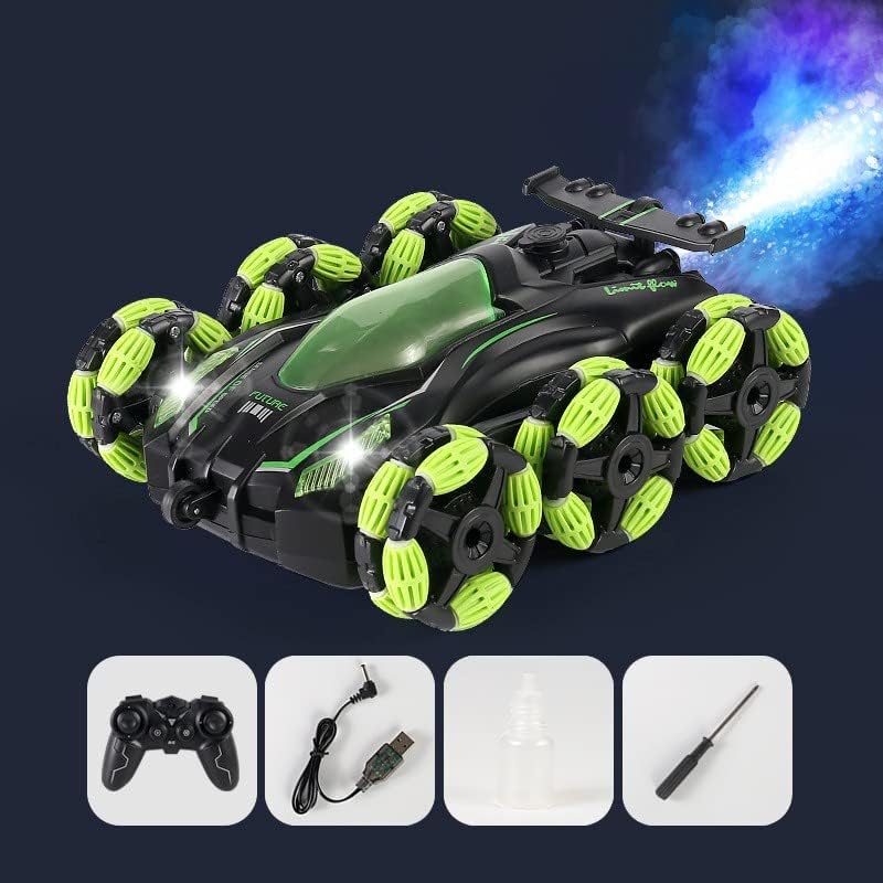 Auto de acrobacias a control remoto con brazo oscilante con luz y sonido, autos RC deformables de seis ruedas 2023, autos de control remoto de 2.4