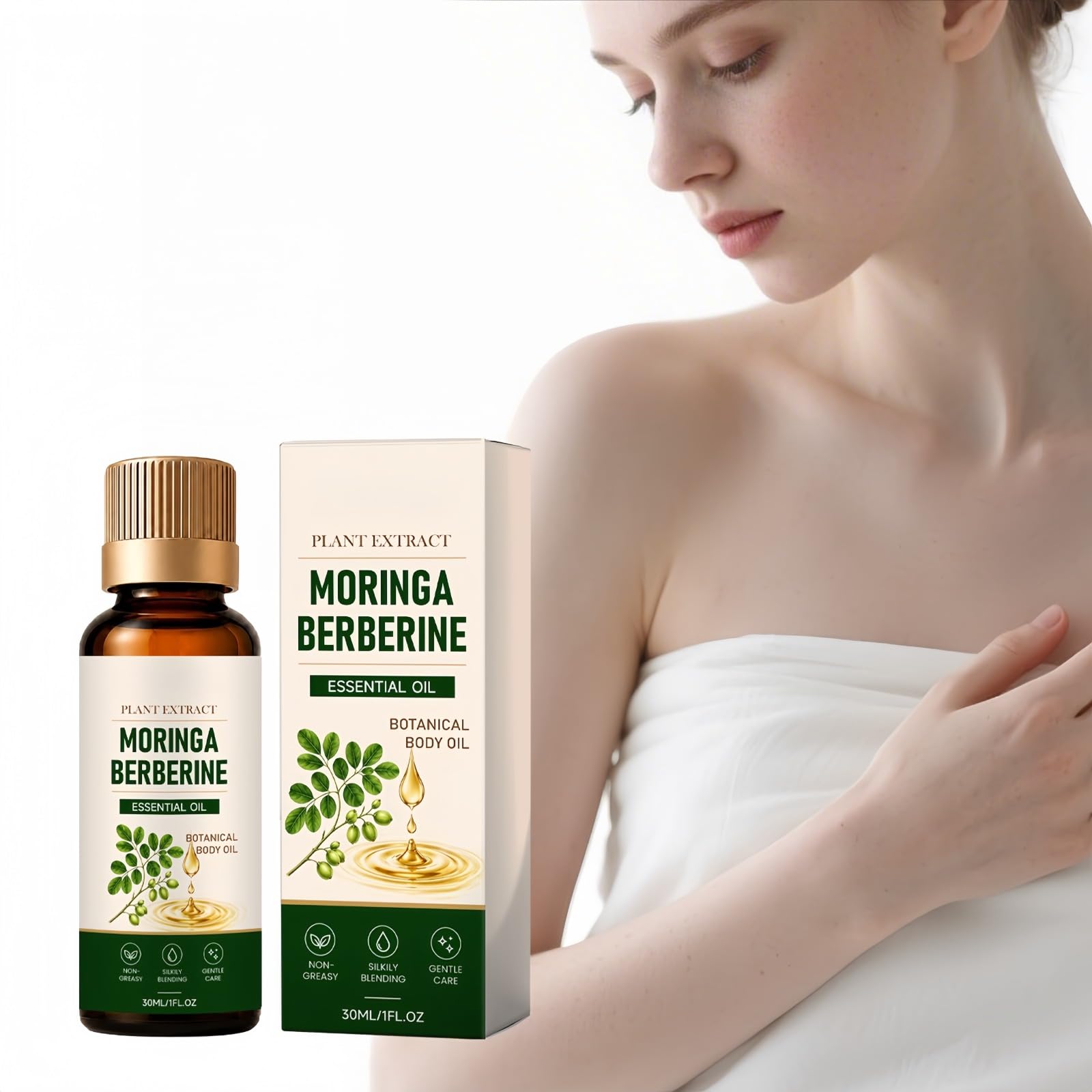 Moringa Seed Oil 30ml - Moringa Oleifera Oleifera - Twarz, Body i Włosy - Nawilżanie, Nasiona i Przeciwstarzeniowe - Czyste Nasiona