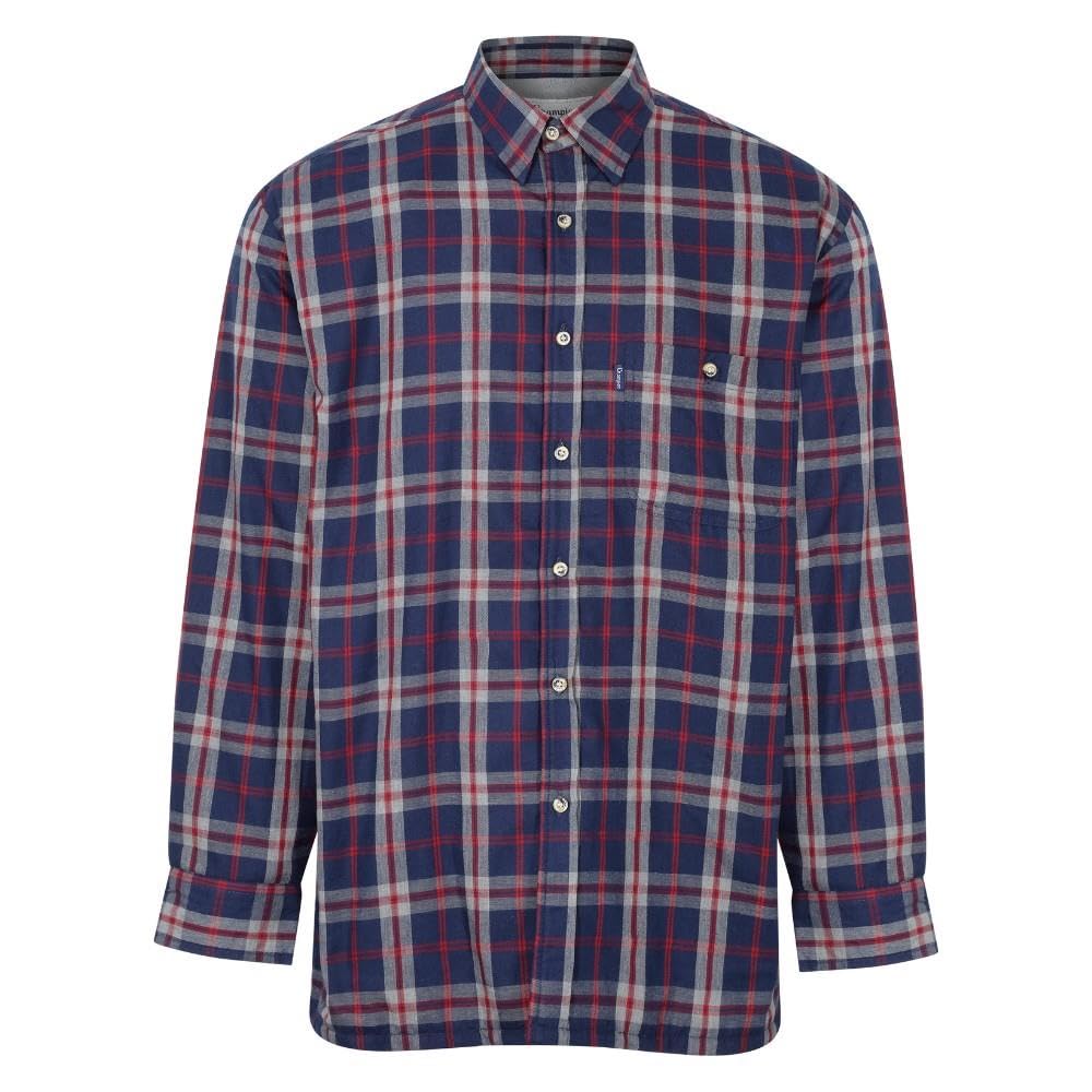 Walker And Hawkes Men's Blue - Champion Fleece Lined Heathfield Country Shirt - 3X-Large (48'')