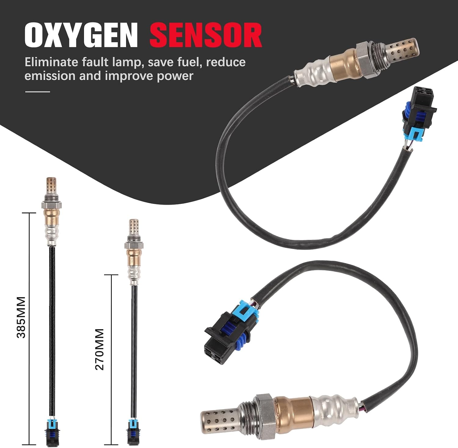 4Pcs Oxygen Sensor O2 Sensor Upstream and Downstream 234-4565 234-4566 for Buick Enclave 2012-2017 3.6L for Chevrolet Traverse 2012-2017 for GMC Acadia 2012-2016 3.6L Oxygen Sensors