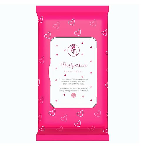Ninja Mama Almohadillas de enfriamiento para cuidado perineal posparto. Hamamelis calmante con aloe y manzanilla para alivio posparto después del