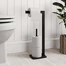 Black Square Freestanding Toilet Roll Holder Bathroom Accessories Toilet Paper Holder