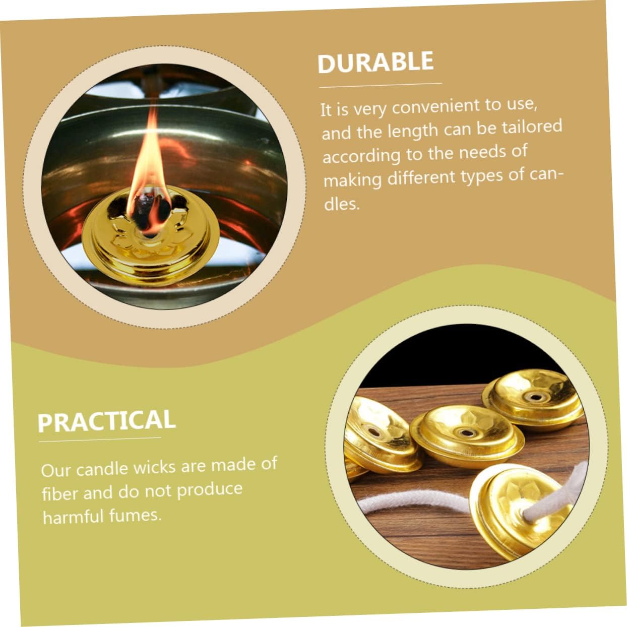 Ciieeo 1set Oil Lamp Replacement Wick Kit Fiber Wicks Floating Holder for Alcohol Kerosene Lamps for Use