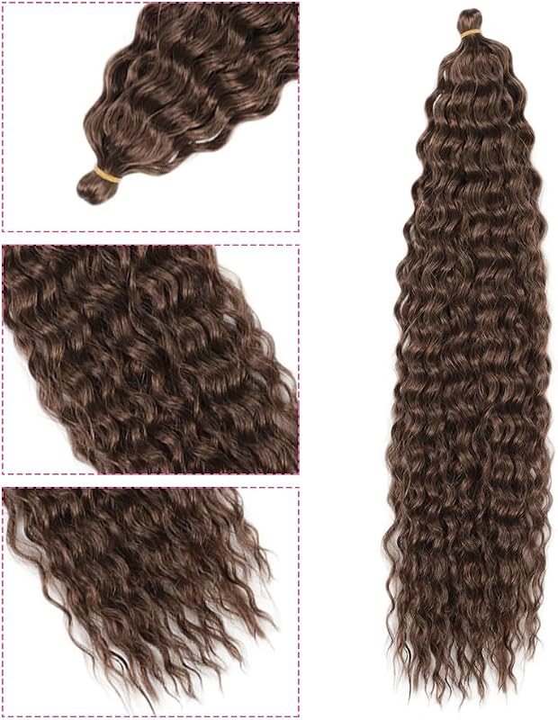Dsoar 22 Inch Deep Twist Crochet Hajfonás 3 Csomag Ocean Wave Szintetikus Hajhosszabbítás Nőknek