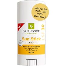 GREENDOOR Sun Stick SPF 30 50 ml Mineral Sun Protection for Face and Body Waterproof Sun Stick with UVA & UVB Protection Vegan Natural Cosmetics for Children and Adults